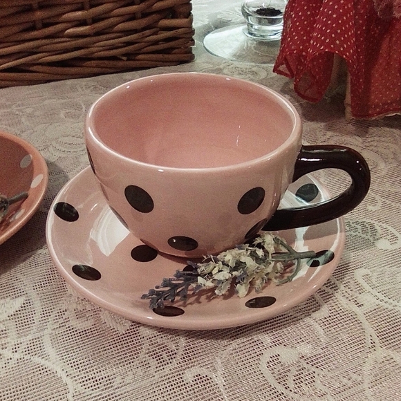 Pink Polka Dot Tea Set for Kids - Picture 7 of 9